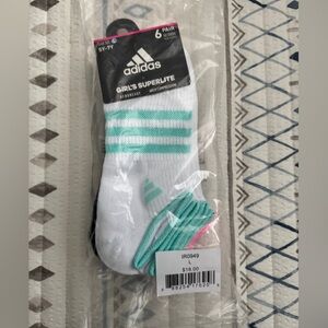 Girls Adidas Socks- 6 pack